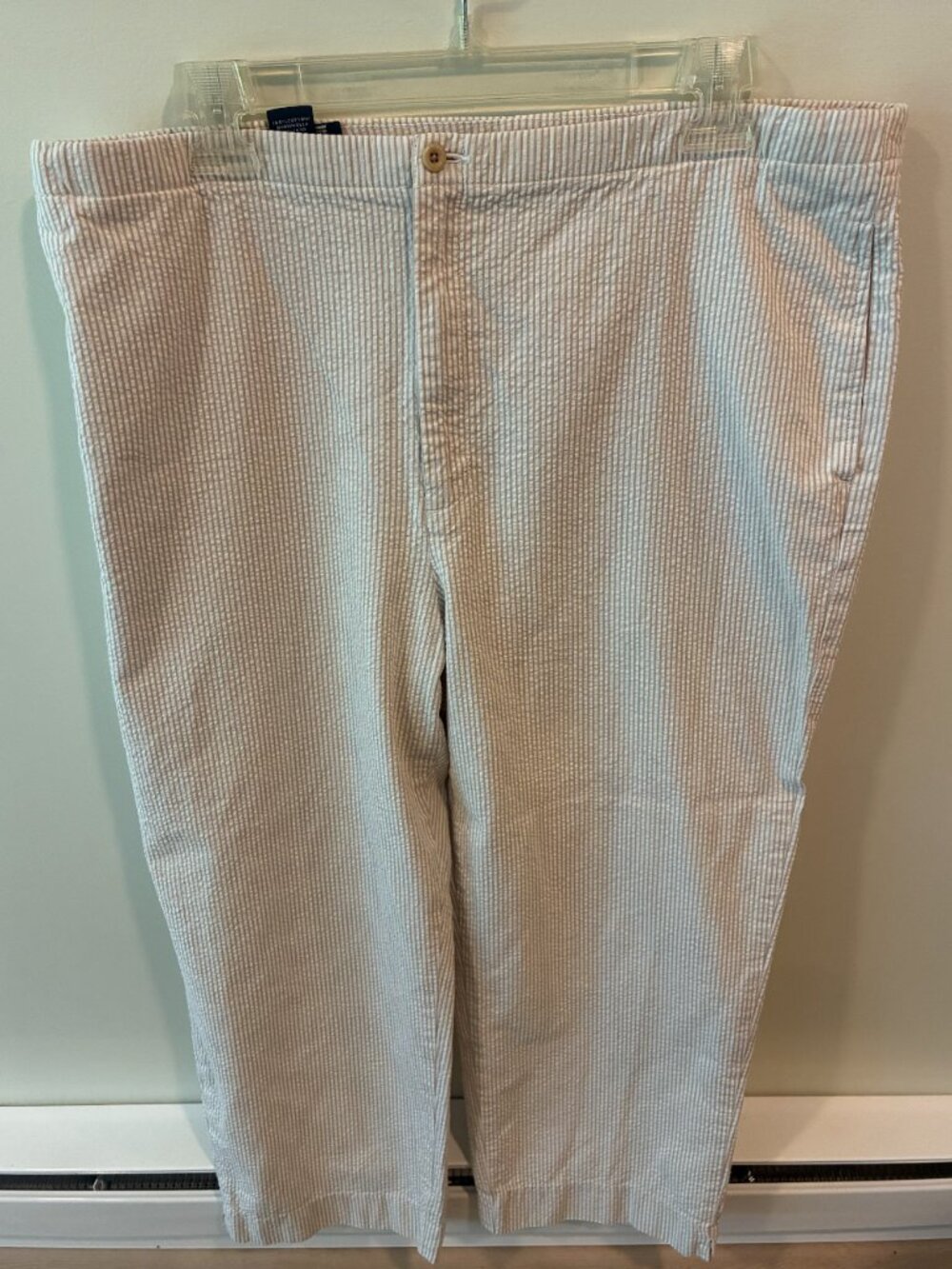 Lands' End Direct Merchants Seersucker Striped Capri Pants